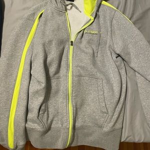Grey and Neon Yellow Polo Sweatshirt!